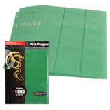 10 Pack - Side Loading 9 - Pocket Double Pro Pages - Green