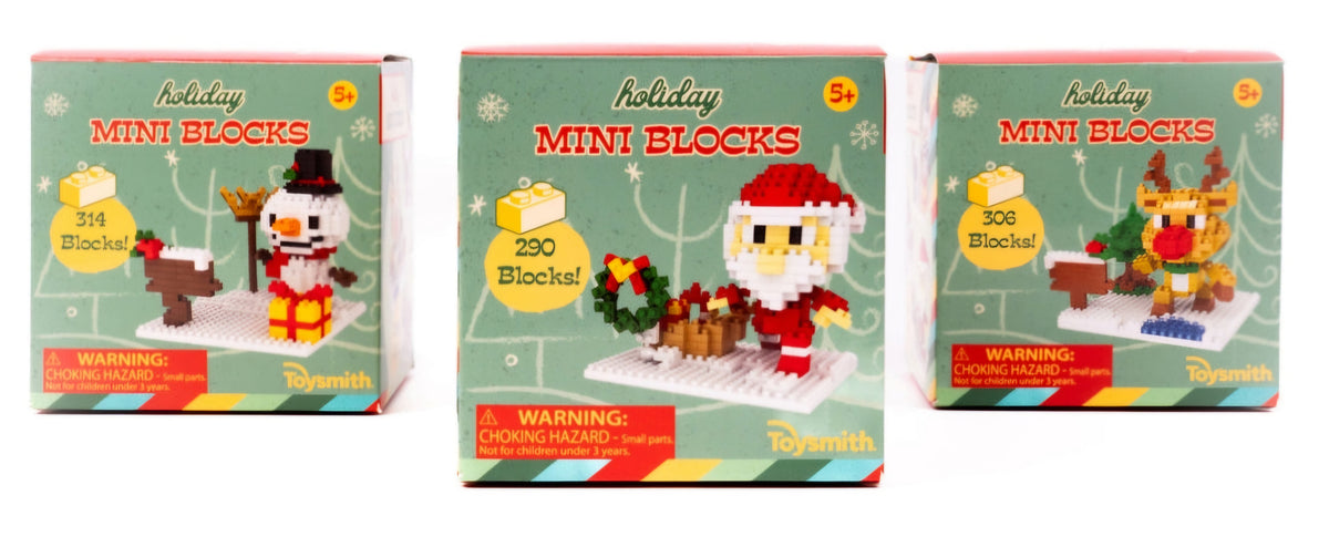 Toysmith Christmas Mini Building Block Set (Assorted Styles)