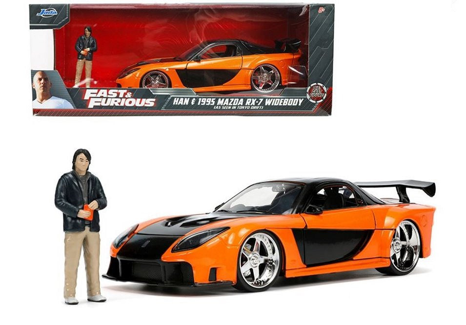 Jada 1/24 Fast & Furious- 1995 Mazda RX-7 Widebody RHD w/Han