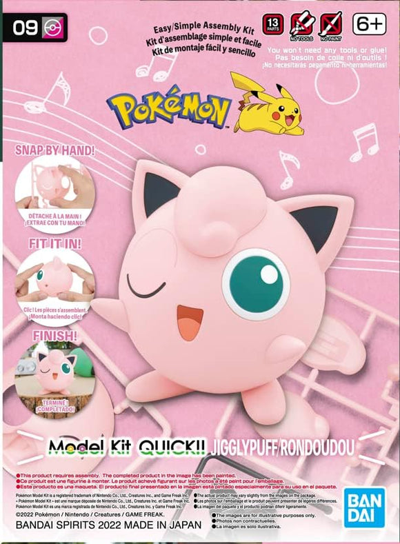 Bandai - Pokemon Plastic Model Kit: Quick!! #09 Jigglypuff