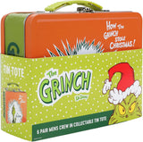 The Grinch 6 Pack Crew Socks Gift Set In Tin Tote