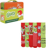 The Grinch 6 Pack Crew Socks Gift Set In Tin Tote