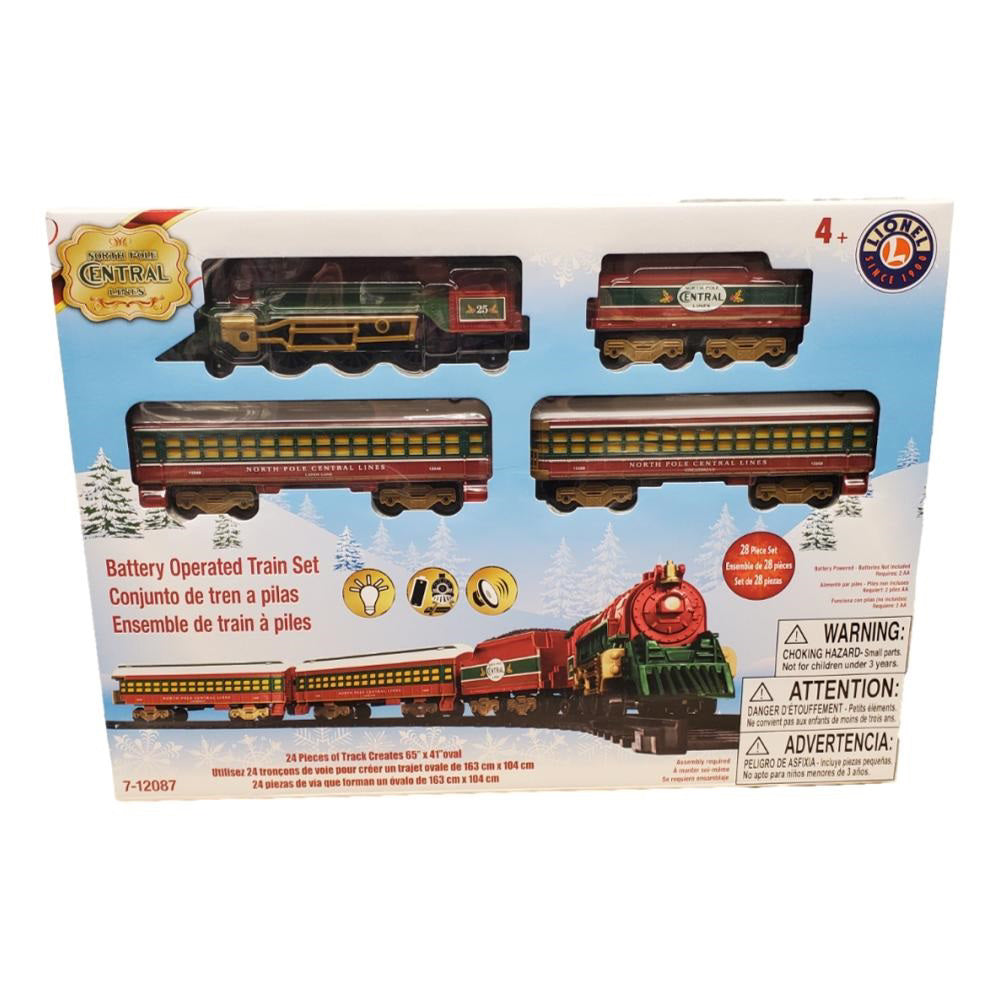 Lionel : North Pole Central Lines - Battery Operated Mini 28 Piece