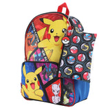 Pokémon - Pokeball / Characters 5 Piece Kids 16" Backpack Set with Bonus FREE Pokémon TCG Fun Pack