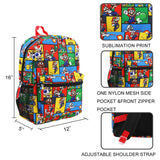 Super Mario Bros. Character Action Shots Kids 16" Backpack