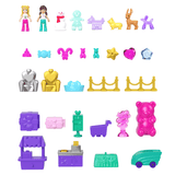 Mattel : Polly Pocket 2024 Dolls And Playset Advent Calendar, Gingerbread House With Dollhouse Furniture, Toy Car, And Holiday Accessories