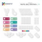 Connetix Magnetic Tiles : Pastel Ball Run Pack 106 pc