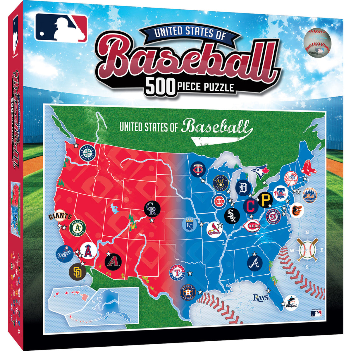 MLB - League Map 500 Piece Puzzle – Colossal Toys Inc.