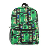 Minecraft : Creeper, Steve, & Alex Pattern - Kids 16" Backpack
