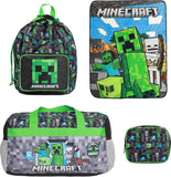 Minecraft - Kids Sleepover 5 Pc Duffle Bag Set