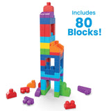 Fisher-Price Mega Bloks Big Building Bag With Storage (80 Pieces) For Toddler - Classic