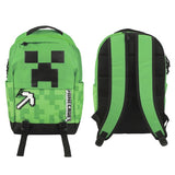 Minecraft : Creeper & Pickax Green 17.5" Backpack