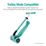 Globber : Primo Foldable Scooter Plus - With Lights - Dark Mint / Mint