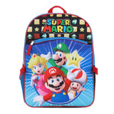 Super Mario Bros. Icons - Bowser - Kids 16" Backpack and Lunch Bag 5 Piece Set