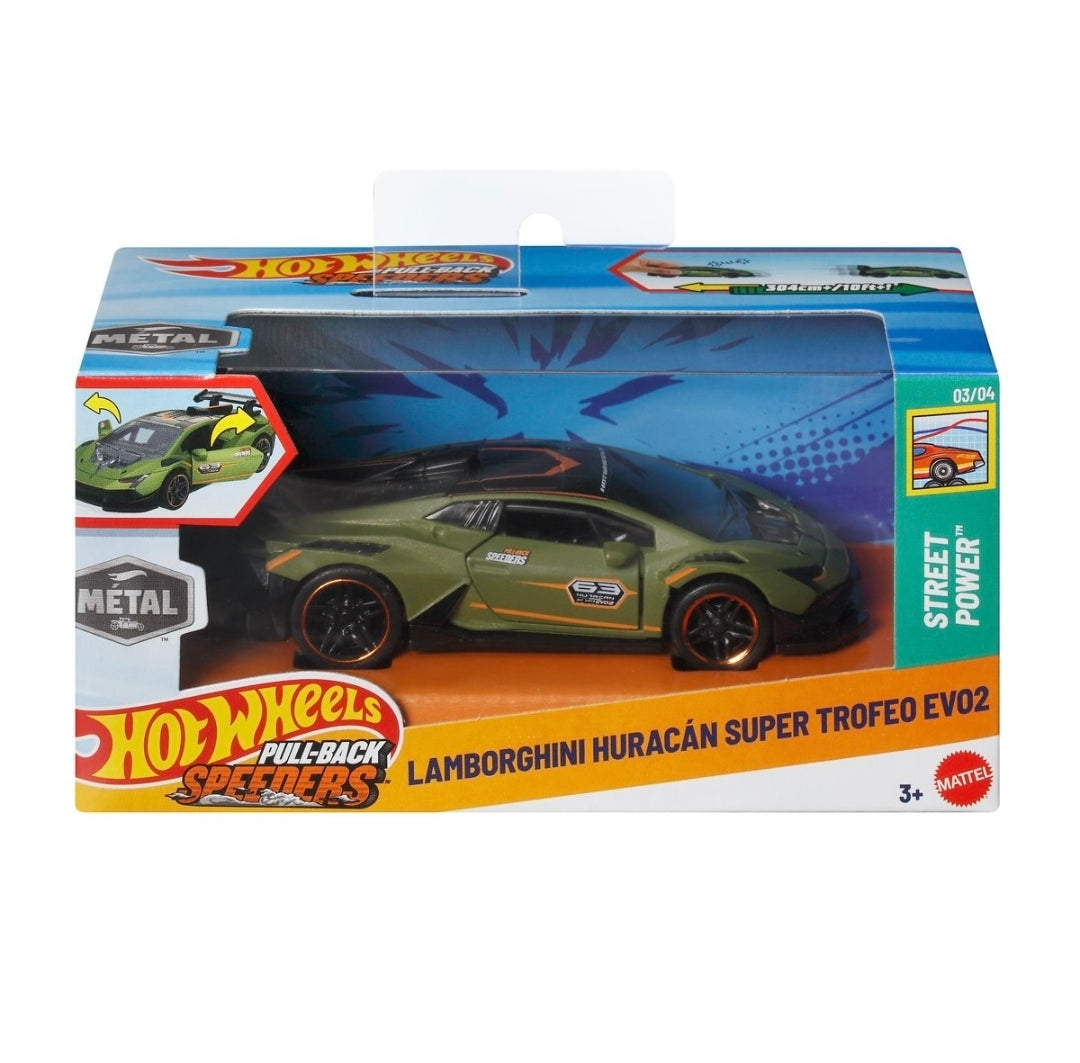 Mattel : Hot Wheels 1:43 Metal Pull-Back Speeders (Assorted