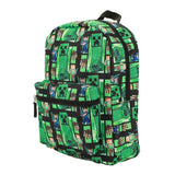 Minecraft : Creeper, Steve, & Alex Pattern - Kids 16" Backpack