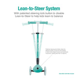 Globber : Primo Foldable Scooter Plus - With Lights - Dark Mint / Mint