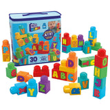 Fisher-Price : Mega Bloks - ABC Building Bag With Storage (30 Pieces) For Toddler