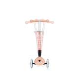 Globber : Junior 3 Wheeled Foldable Scooter With Lights - Ecologic, Peach