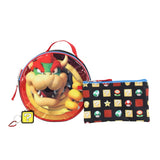 Super Mario Bros. Icons - Bowser - Kids 16" Backpack and Lunch Bag 5 Piece Set