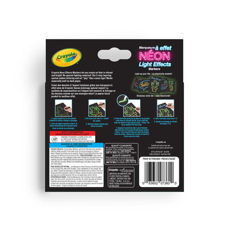 Crayola Neon Light Effect Markers Colossal Toys Inc.