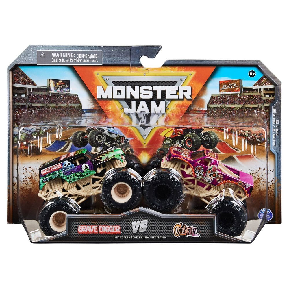 Monster Jam, 1:64 Scale Die-Cast Monster Trucks 2-Pack (Assorted