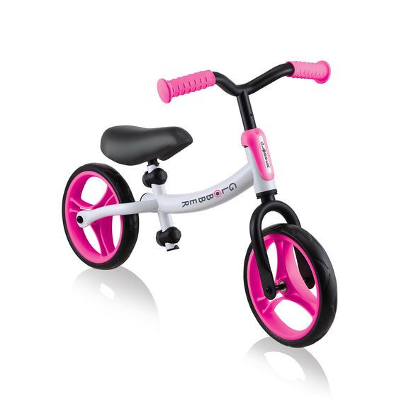 (PRE-ORDER) Globber : GO BIKE Balance Bike For Toddlers Lime White/Pink
