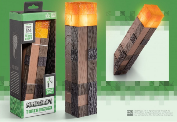 Minecraft Illuminating Lamp Torch 25cm (stands up or can be wall mounted) - Collectors series