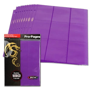 10 Pack - Side Loading 9 - Pocket Double Pro Pages - Purple