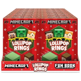 Flix Candy : Minecraft Christmas Lollipop Ring Candy Book 2.54oz (USA Import) [BB 06/12/2028]
