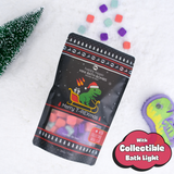Happy Hippo : Merry T-REXmas - Mini Bath Bombs with Bath Light 6.17oz (Candy Cane Scented)