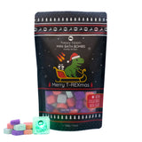 Happy Hippo : Merry T-REXmas - Mini Bath Bombs with Bath Light 6.17oz (Candy Cane Scented)
