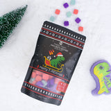 Happy Hippo : Merry T-REXmas - Mini Bath Bombs with Bath Light 6.17oz (Candy Cane Scented)