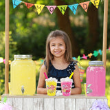 Compound Kings  - Summertime Lemonade Stand - 2 Pack Jelly Cube Fluffy Slime Cup - Pink and Yellow bundle