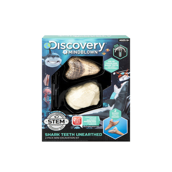 Discovery Kids - Shark Teeth Unearthed - 2 Pack Mini Excavation Kit