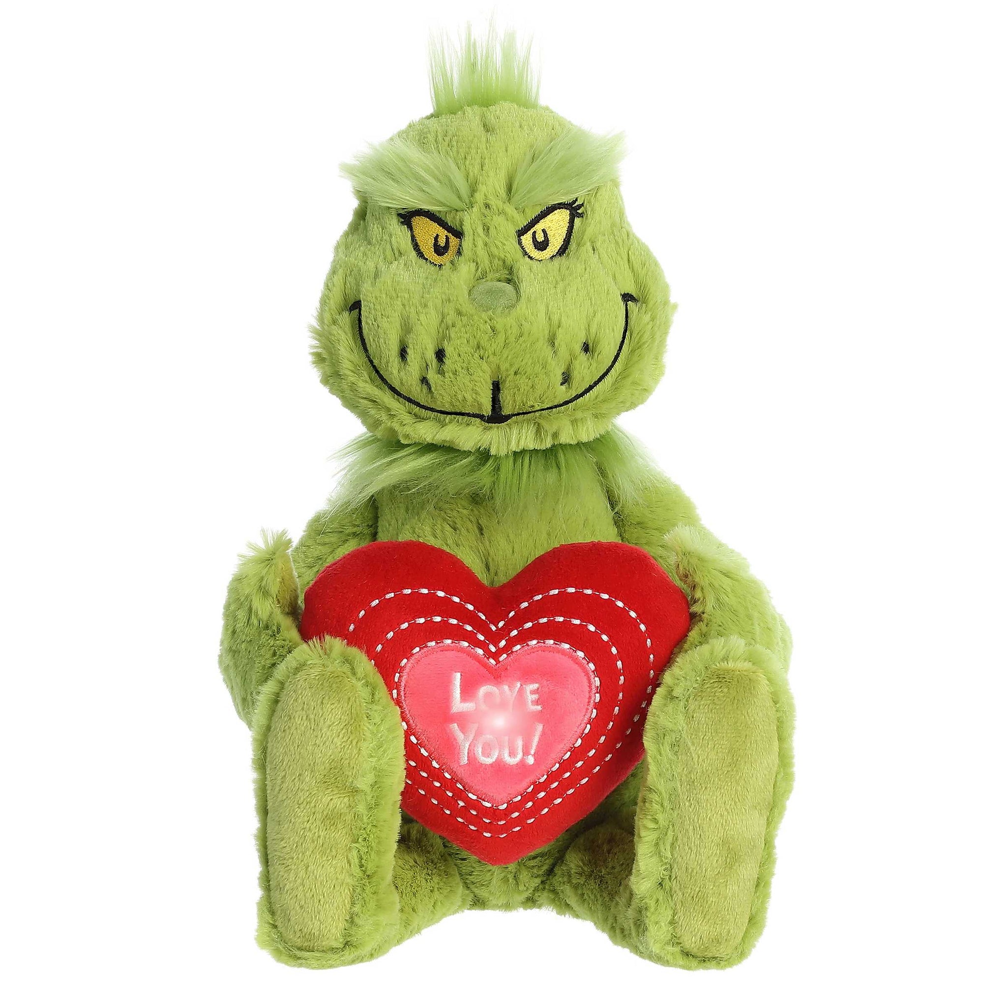 I found the cutest Grinch pillow at Hobby Lobby! 🎄 Lighted grinch who stole Christmas heart pillow display picture 1