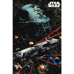 Star Wars: Saga , Space Battle Wall Poster - 22" X 34"