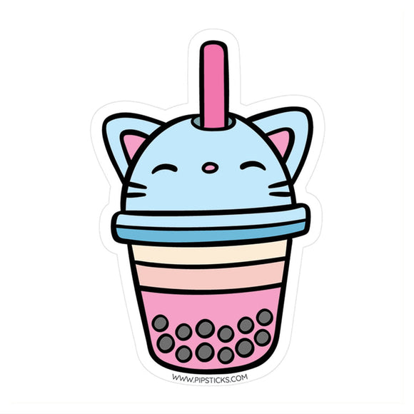Pipsticks - Boba Kitty Vinyl Sticker