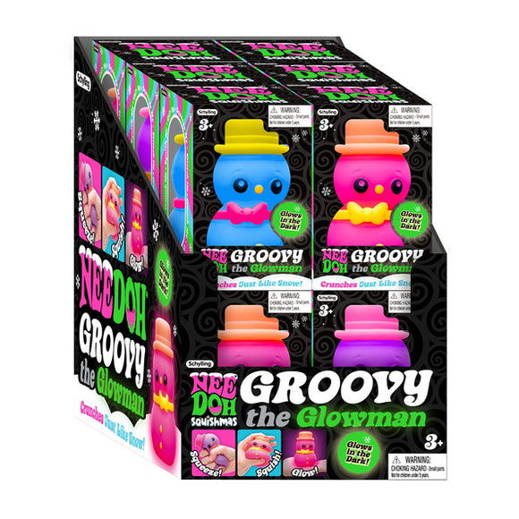 NeeDoh Squishmas Groovy The Glowman (2023) CRUNCHES JUST LIKE SNOW AND GLOWS!