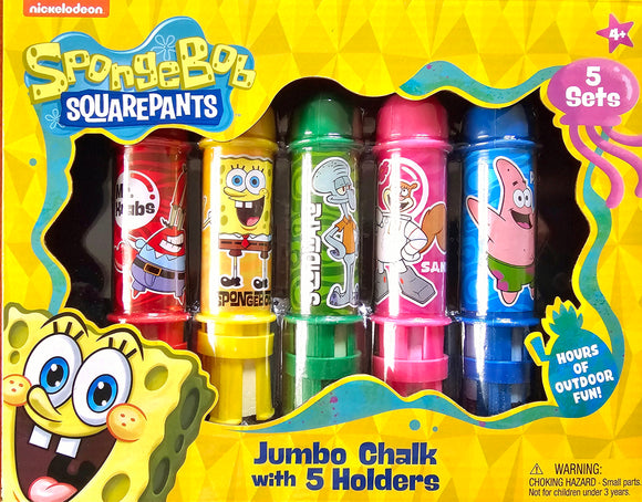 Spongebob SquarePants : Jumbo Chalk With Holders - 5 Pack (Limit 2)