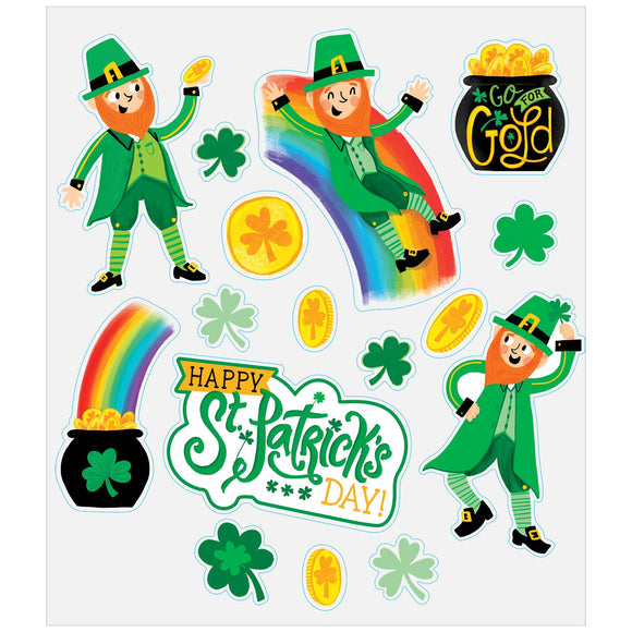 Happy St. Patrick's Day Themed Window Decoration