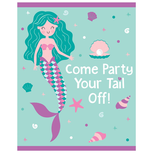 Birthday Mermaid Postcard Invite (8 Pack)