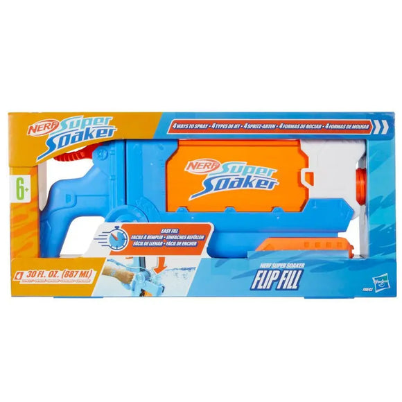 Nerf Super Soaker Flip Fill Water Blaster : Fast Fill, 30 Fluid Ounce Tank - Water Gun