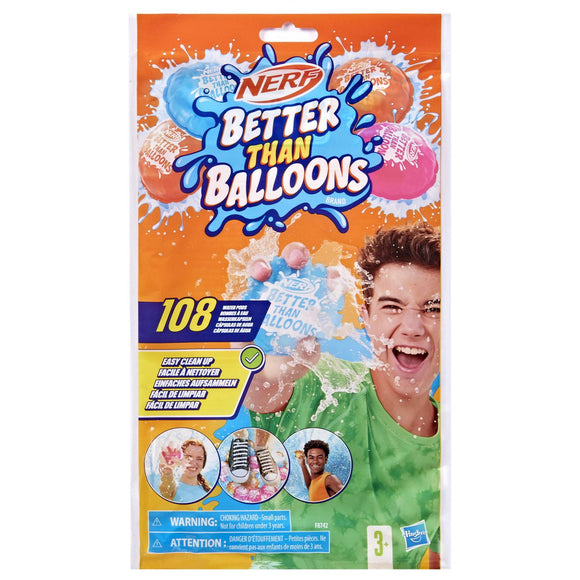 Nerf Better Than Balloons Water Toys, 108 Pods, Easy 1 Piece Clean Up, Ages 3+