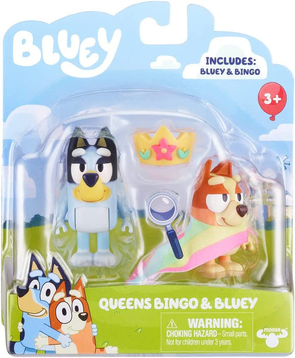 Bluey Figure 2-Pack Queens Bingo & Bluey