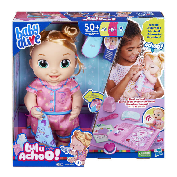 Baby Alive Lulu Achoo Doll, 12-Inch Interactive Toy - Blonde Hair