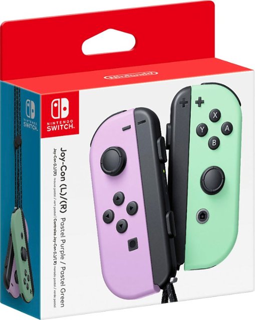 Nintendo Switch Left and Right Joy-Con Controllers - Pastel Purple/Pastel Green