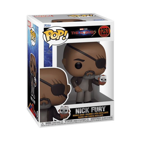 FUNKO POP! MARVEL : THE MARVELS - NICK FURY WITH FLERKITTEN