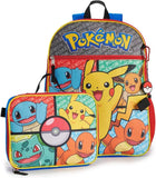 Pokemon Characters 5 Piece Kids 16" Backpack Set