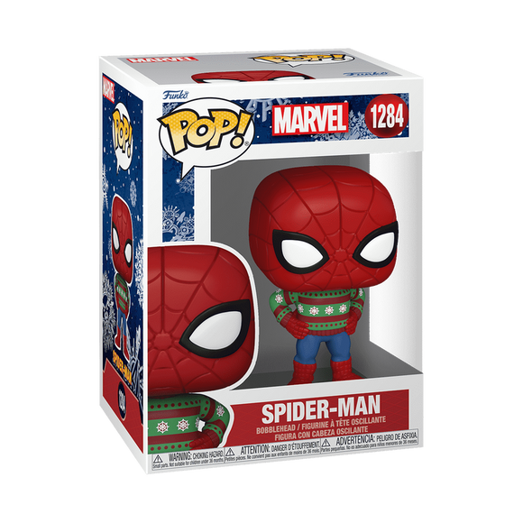 Funko Pop Marvel 1441 Holiday Spider-Man with Open Gift Bobble-Head Figure - We-R-Toys Funko Pop Marvel 1441 Holiday Spider-Man with Open Gift Bobble-Head Figure - We-R-Toys